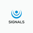 © Logo Design - Signal logo design for communication technology and related company editable vector image