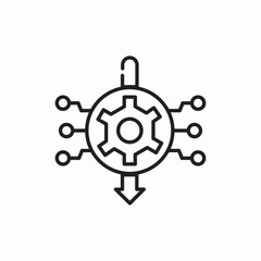 digital settings icon sign vector