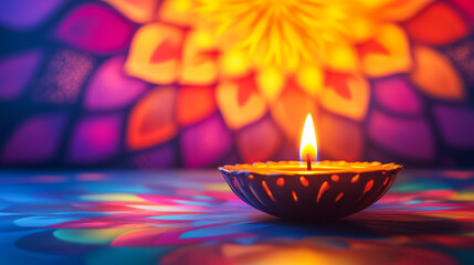 Diwali festive season background with diya lamp celebration hindu religion india light tradition decoration spiritual god ganesha laxmi prosperity faith belief culture festival holiday vibrant