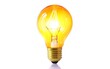 © Mahmud Creative - Glowing yellow light bulb isolated on white background. 3d illustration