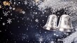 © nikomsolftwaer - Elegant Christmas background with silver bells and snowflakes