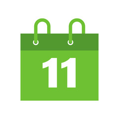 Wall Mural - simple vector illustration of a calendar page with the number eleven