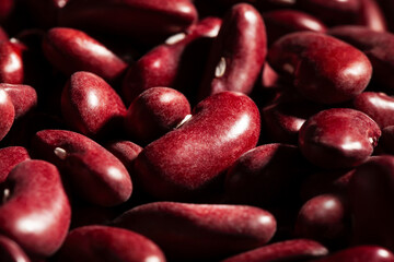 Poster - red kidney beans macro closeup