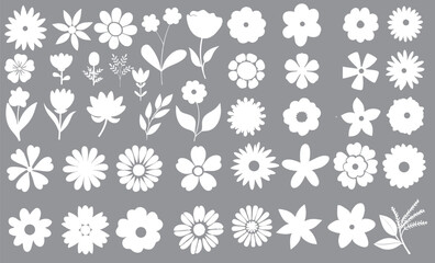 Wall Mural - abstract seamless flowers pattern, vector illustration hand drawn style, doodle botany background.