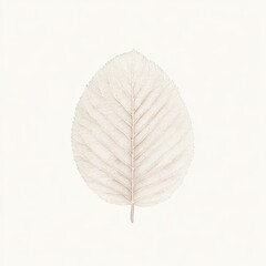Wall Mural - Watercolor Birch Leaf Illustration Isolated Delicate Neutral Colors Nature Botanical Minimalis