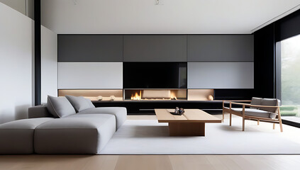 Sticker - modern living room interior