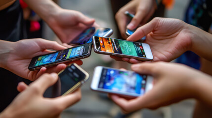 People use their smartphones to pay for things online, like shopping or banking. This is done through apps that connect to the internet for financial transactions.