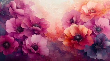 Canvas Print - Vibrant Floral Fantasy