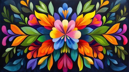 Poster - Colorful Floral Design