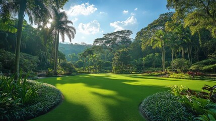 Wall Mural - Lush Tropical Garden Landscape