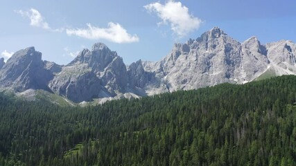 Wall Mural - aerial view of the peaks of the Rocca dei Baranci in Trentino Alto Adige