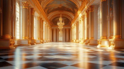 Poster - Opulent Palace Hallway