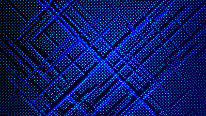 Wall Mural - Data flow information. Digital communication concept. Abstract futuristic sci-fi background with particle and line mesh. Connection and connectivity concept. 3d rendering.