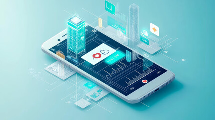 Using technology to improve healthcare, like mobile apps for virtual doctor visits or online tools for managing medical information.