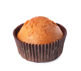 Sticker - One delicious sweet muffin isolated on white