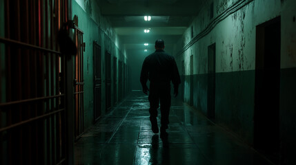 Wall Mural - dangerous prisoners, asylum, cinematic, dramatic lighting