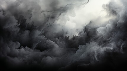 Wall Mural - Black watercolor abstract painted background.