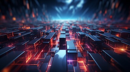 Wall Mural - ultra futurist tech abstract background.