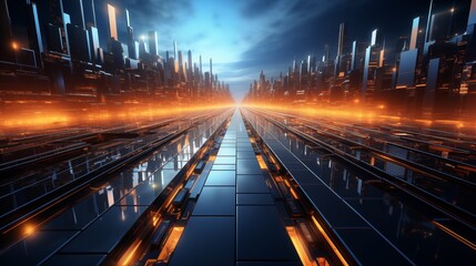 Wall Mural - ultra futurist tech abstract background.