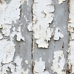 Photo of a seamless scratched metal texture with peeling white paint