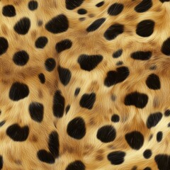 Wall Mural - Photorealistic seamless texture of smooth cheetah fur