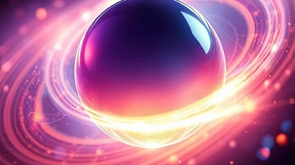 Wall Mural - A Vibrant and Beautiful Cosmic Sphere with an Ethereal Ring Surrounding Its Existence