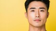 © Jayda_ArtistryHub - Closeup of an Asian man with smooth skin, sharp jawline, and a neutral, confident expression   sharp jawline, smooth skin, confident look