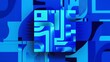 © Kartik - Square blue geometrical abstract background