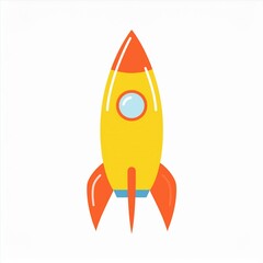 rocket illustration isolated on white