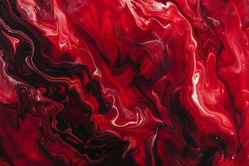 Poster - Luxury red marble paint texture fluid art background