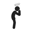 © AndiPoe - Isolated pictogram headache, dizzy, ill, vertigo, confusion a health icon sign