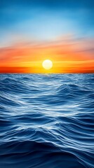 Wall Mural - a serene sunset over gentle ocean waves
