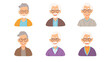© Johnathan - Collection of Cheerful Illustrations Featuring Smiling Elderly Men Generative AI