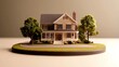 © Saha165 - a miniature luxury villa with tiny tropical landscape for real estate poster