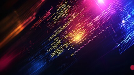 Abstract Digital Background with Binary Code