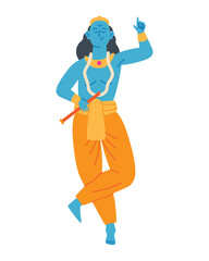 Poster - hindu god krishna with raised up