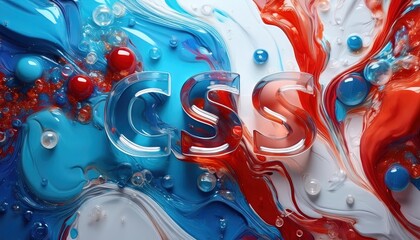 Colorful Abstract Design Featuring CSS Letters