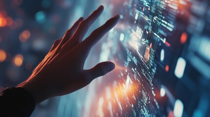 Hand Reaching Towards Digital Interface