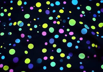 Abstract Neon Polka Dot Pattern