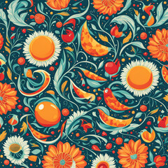 Seamless floral pattern background design