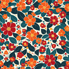 Seamless floral pattern background design