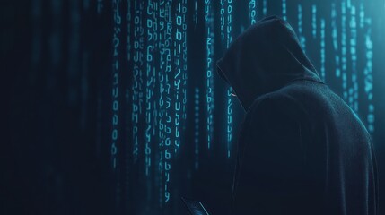 Cybersecurity Hacker in the Matrix