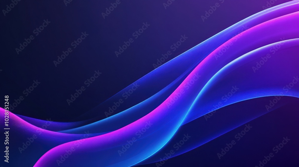 Abstract Purple and Blue Waves
