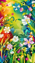 Vector abstract spring background