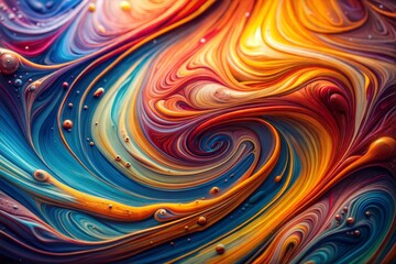 Wall Mural - swirling paint colors abstract cool wallpaper of mesmerizing patterns
