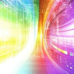 Wall Mural - colorful abstract light trails, vibrant and dynamic design.