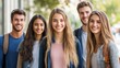 © khonkangrua - Diverse Students Smiling Together in Outdoor Setting
