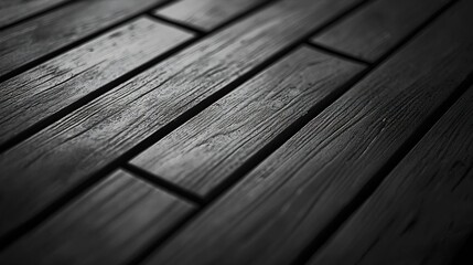 Aufkleber - Grey wood background : Generative AI