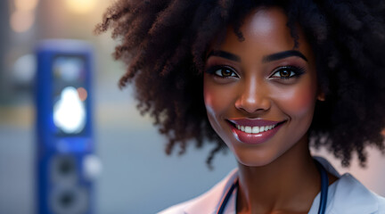 Smiling Black Female Doctor