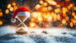 © thanakrit - Festive Hourglass Surrounded by Holiday Lights